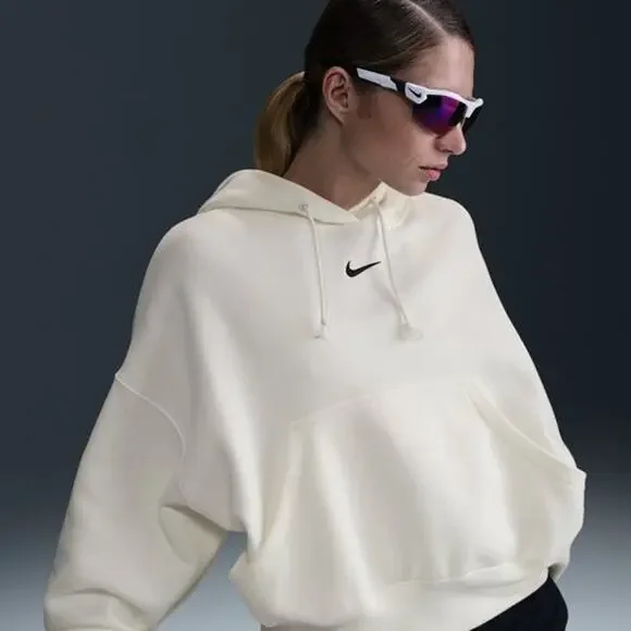 Nike Phoenix Fleece Pullover Hoodie Women's Size Small Oversized Center Swoosh - Picture 11 of 11